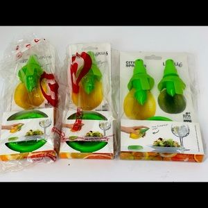 3 Lekue Citrus Sprayer Sets Bpa Free 100% Platinum Silicone For Citrus Fruits
